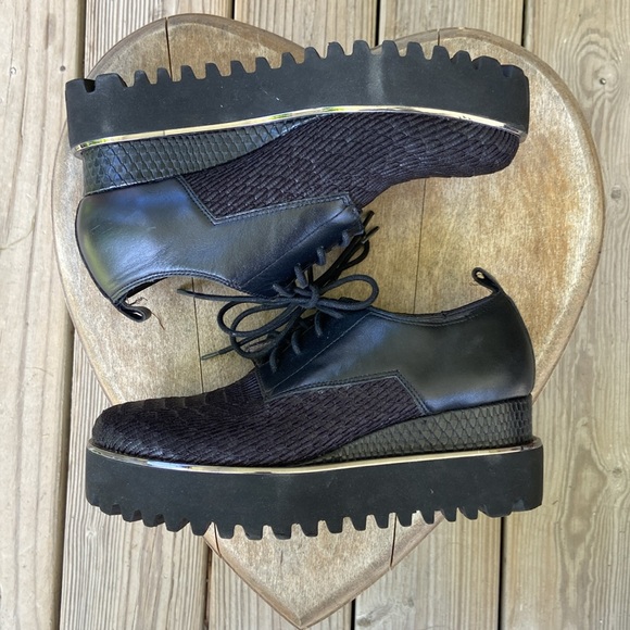 NWOB United Nude Shoes Juko Flatform Black Lace Up Shoes Women's Size 6.5 - Picture 12 of 15